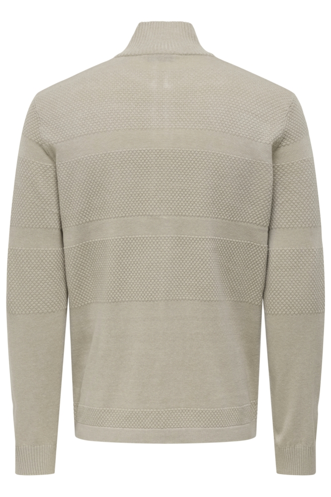 ONSMALIK REG 12 PIN ZIP CARD KNIT N 22033304 SILVER LINING/ MELANGE